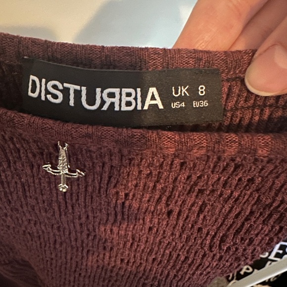 Disturbia Maroon Mundi Shirred Midi Dress - Picture 3 of 6